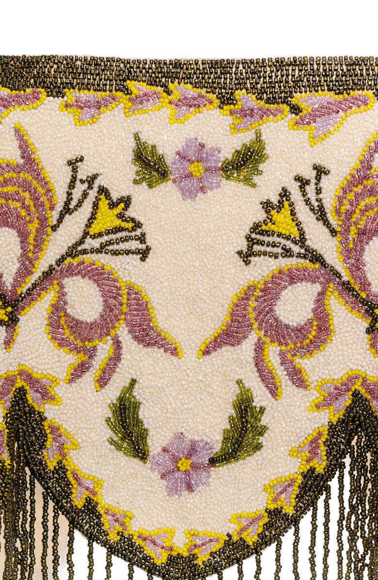 Agua Bendita Aida Aura Embellished Beaded Fringe Cover-Up Top, Alternate, color, Yellow Multi