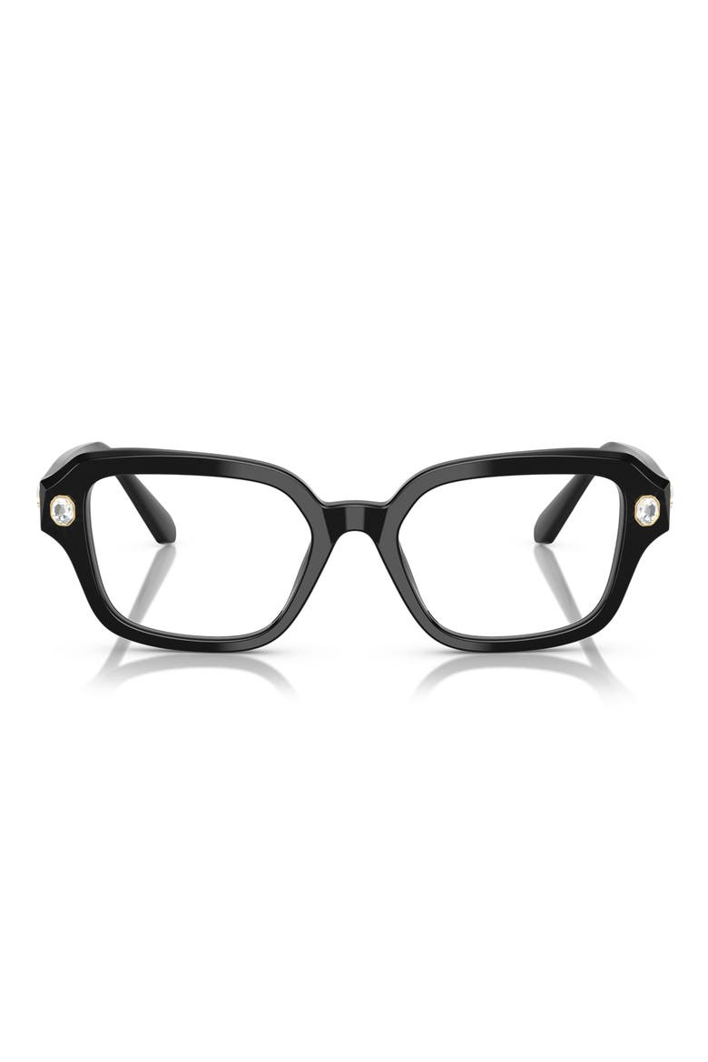 52mm Pillow Optical Glasses, Main, color, BLACK