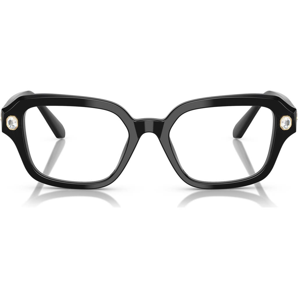 Swarovski 54mm Pillow Optical Glasses In Black