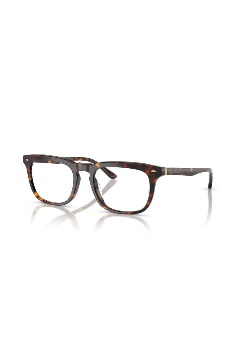 53mm Rectangle optical glasses, Main, color, Tortoise
