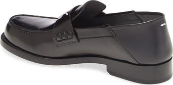 Maison Margiela Camden ローファー モカシン Maison Margiela Black Grained Stitch Camden Loafers Maison