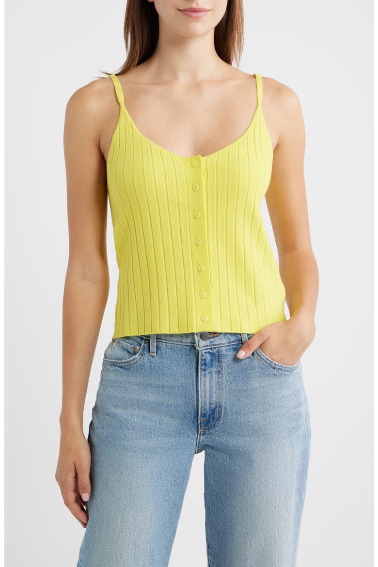 Vieste Rib Knit Camisole, Main, color, YELLOW