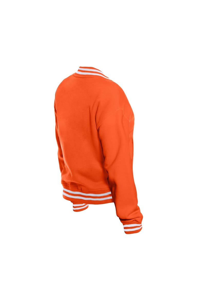 Women's New Era  Orange Cincinnati Bengals Throwback Fleece Full-Snap Jacket, Alternate, color, Orange