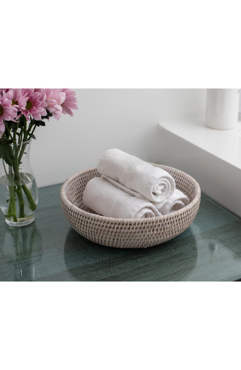 Artifacts Trading Company<sup>™</sup> Artifacts Rattan Rattan Everything Bowl, Alternate, color, White Wash