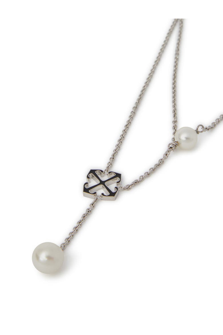 Women's Arrow Pearl  Necklace, Alternate, color, Silver