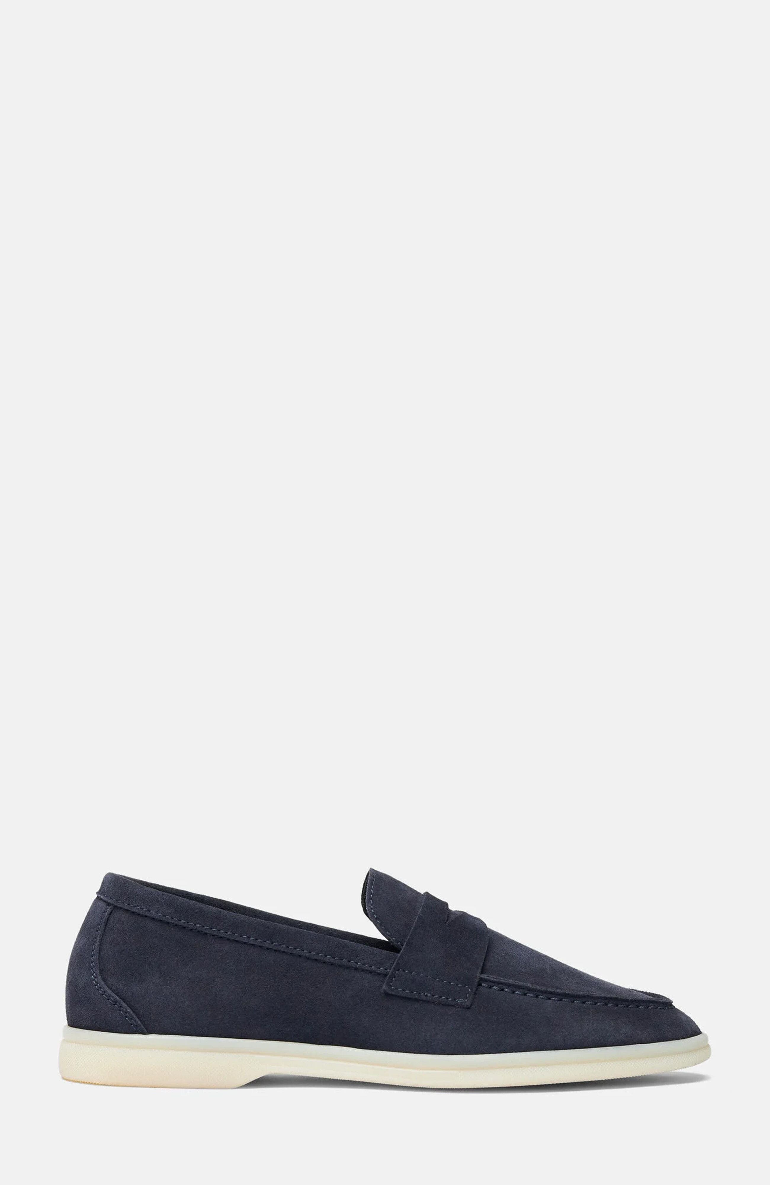 Luciana Loafers, Alternate, color, Blue - Suede