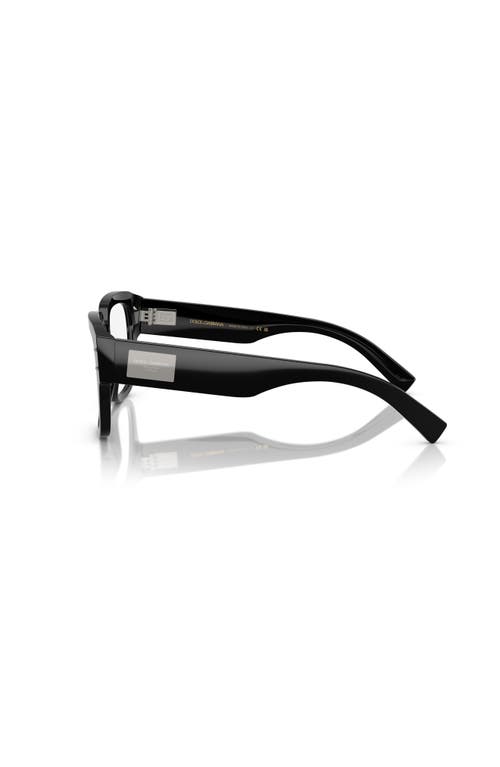 Dolce & Gabbana Dolce&gabbana 52mm Square Optical Glasses In Black