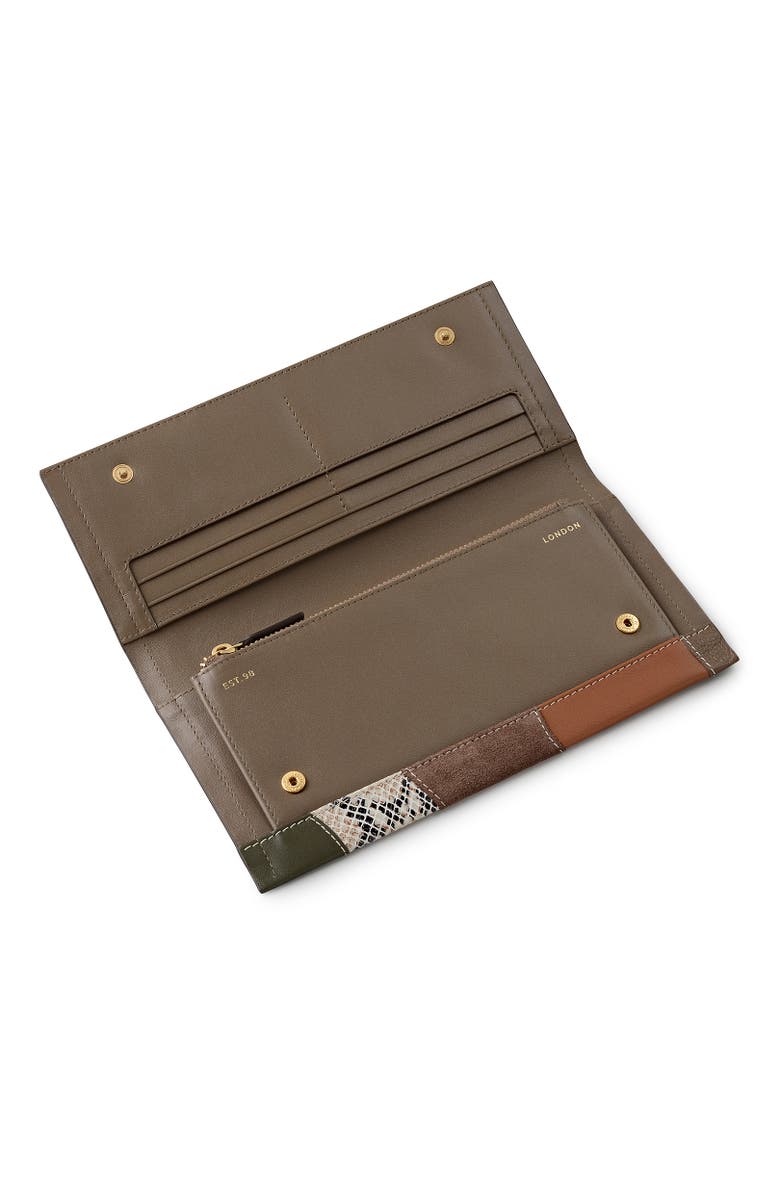 Radley Oak Street - Patchwork Large Flapover Wallet, Alternate, color, Coffee