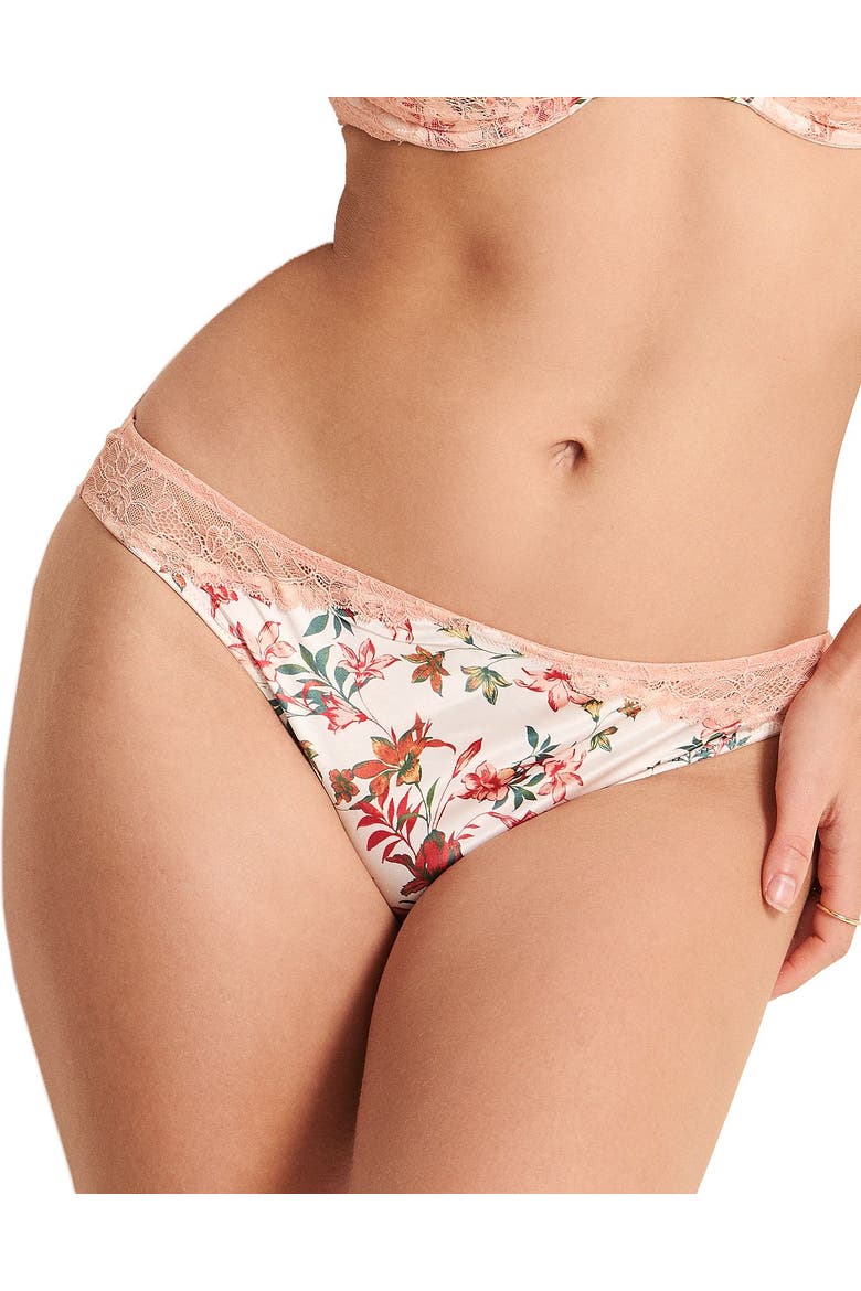 Haley Cheeky Panties, Main, color, Floral beige