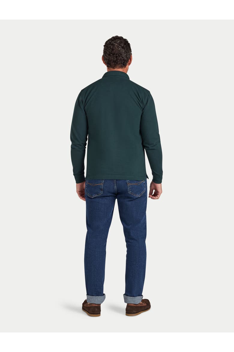 Long Sleeve Classic Pique Polo, Alternate, color, Forest