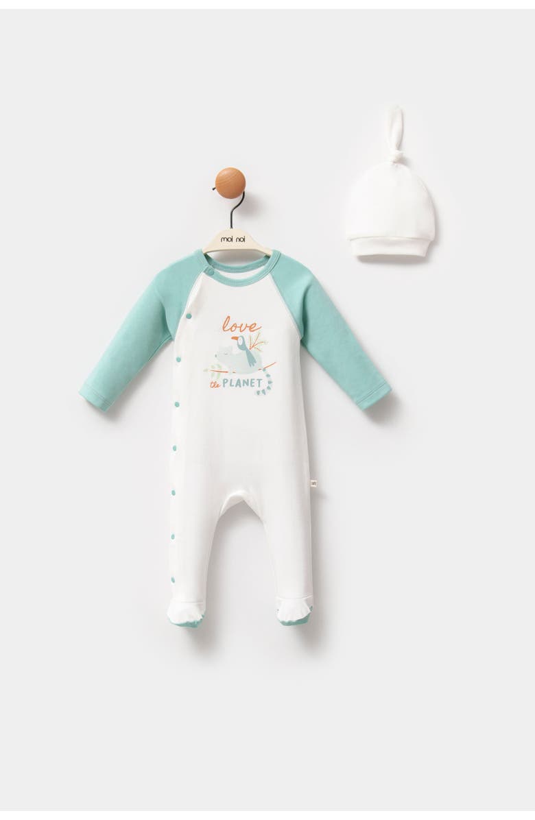 moi noi Love The Planet One-Piece Set, Alternate, color, Blue-Green