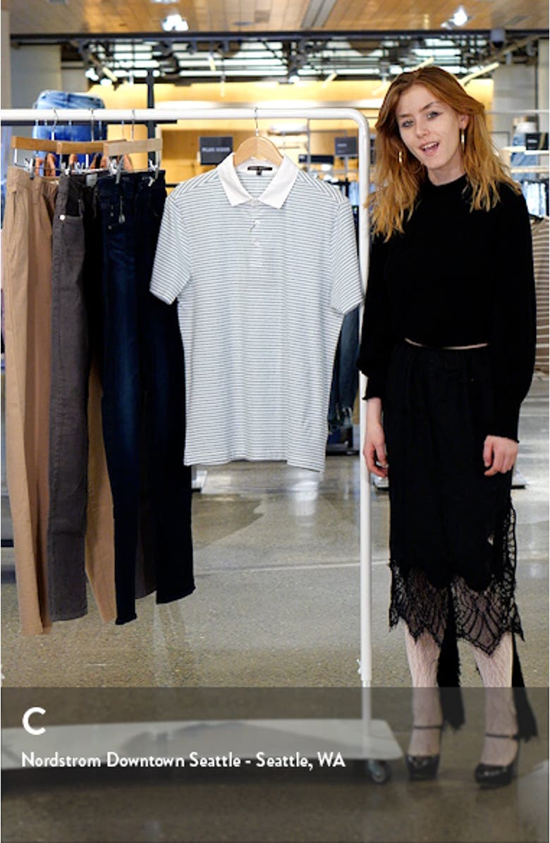 Elridge Stripe Cotton Polo, sales video thumbnail