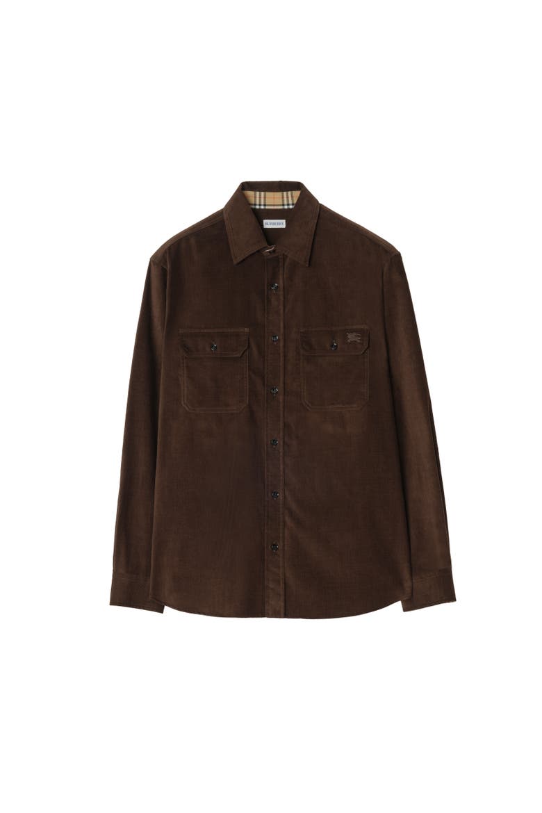 Corduroy Overshirt, Alternate, color, Chocolate brown