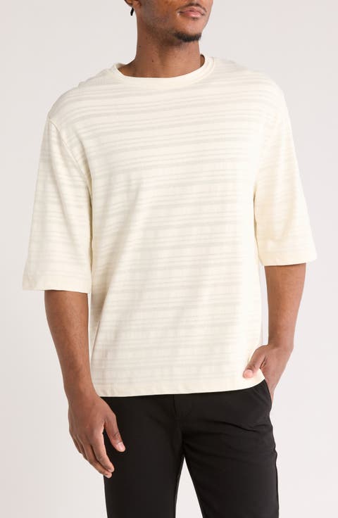 Textured Stripe Relaxed T-Shirt