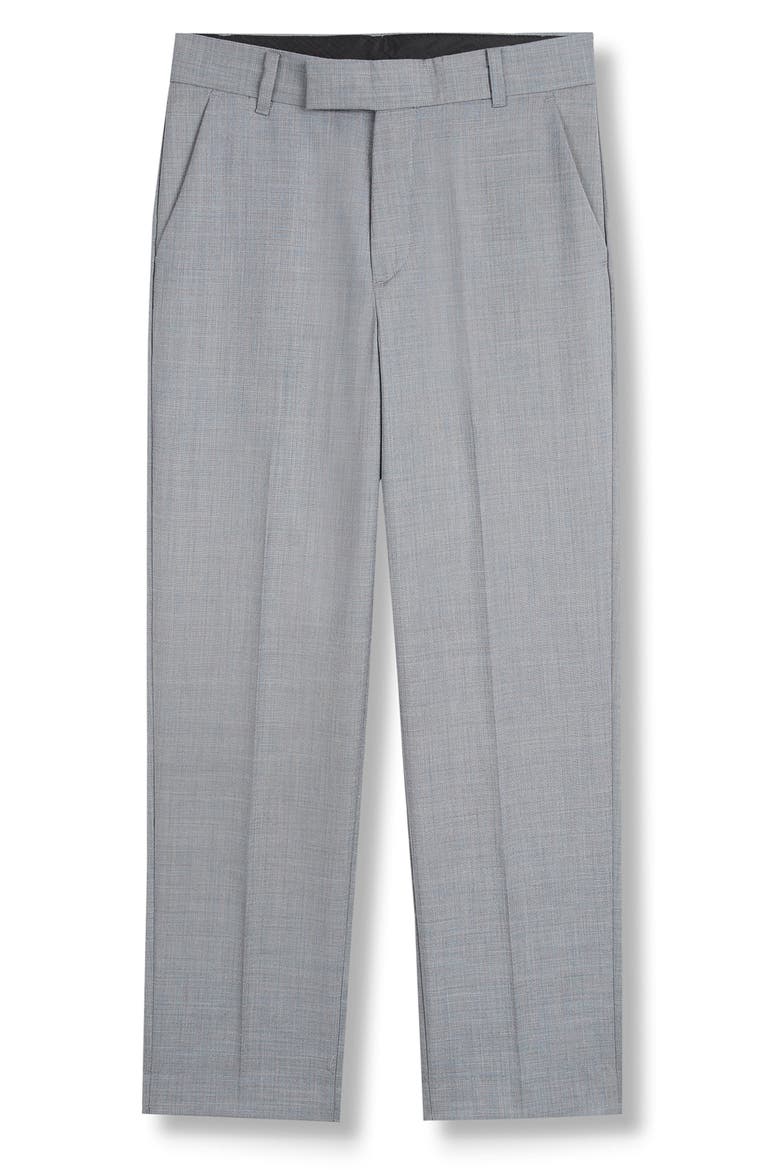 Kids' Sharkskin Deco Dress Pants, Main, color, LIGHT GREY