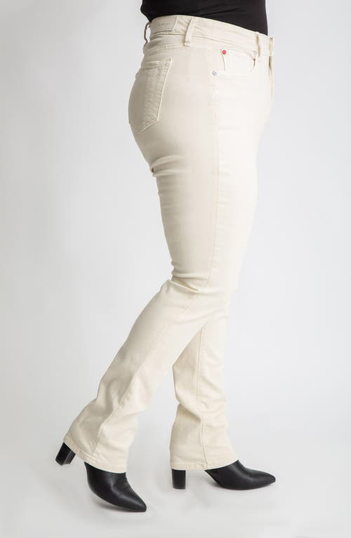 Slink Jeans High Waist Straight Leg Jeans In Beige