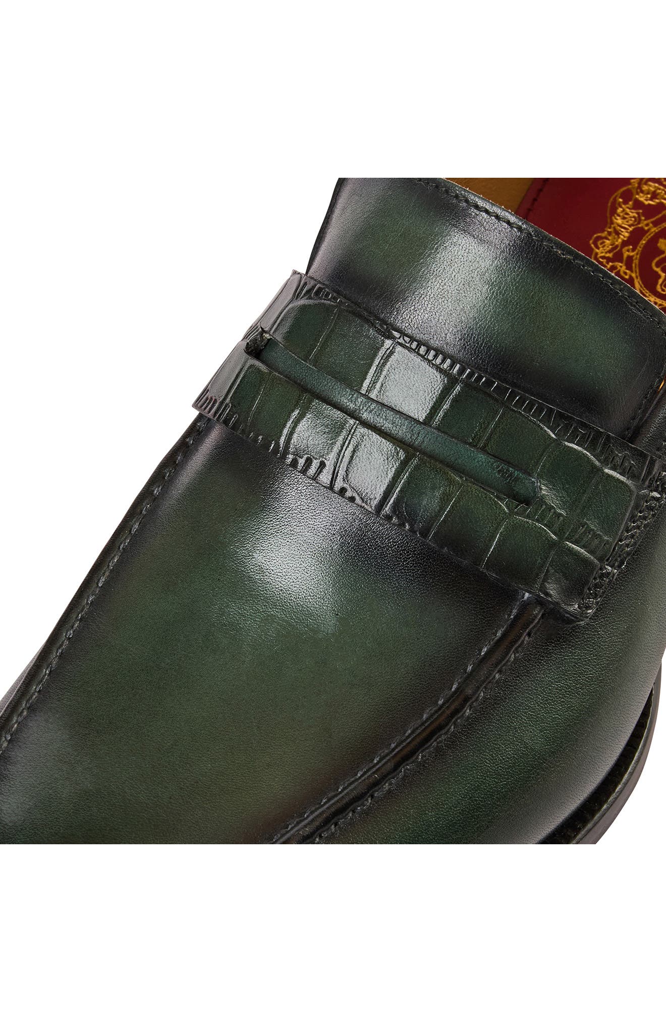Emilio Penny Loafer, Alternate, color, GREEN CROC