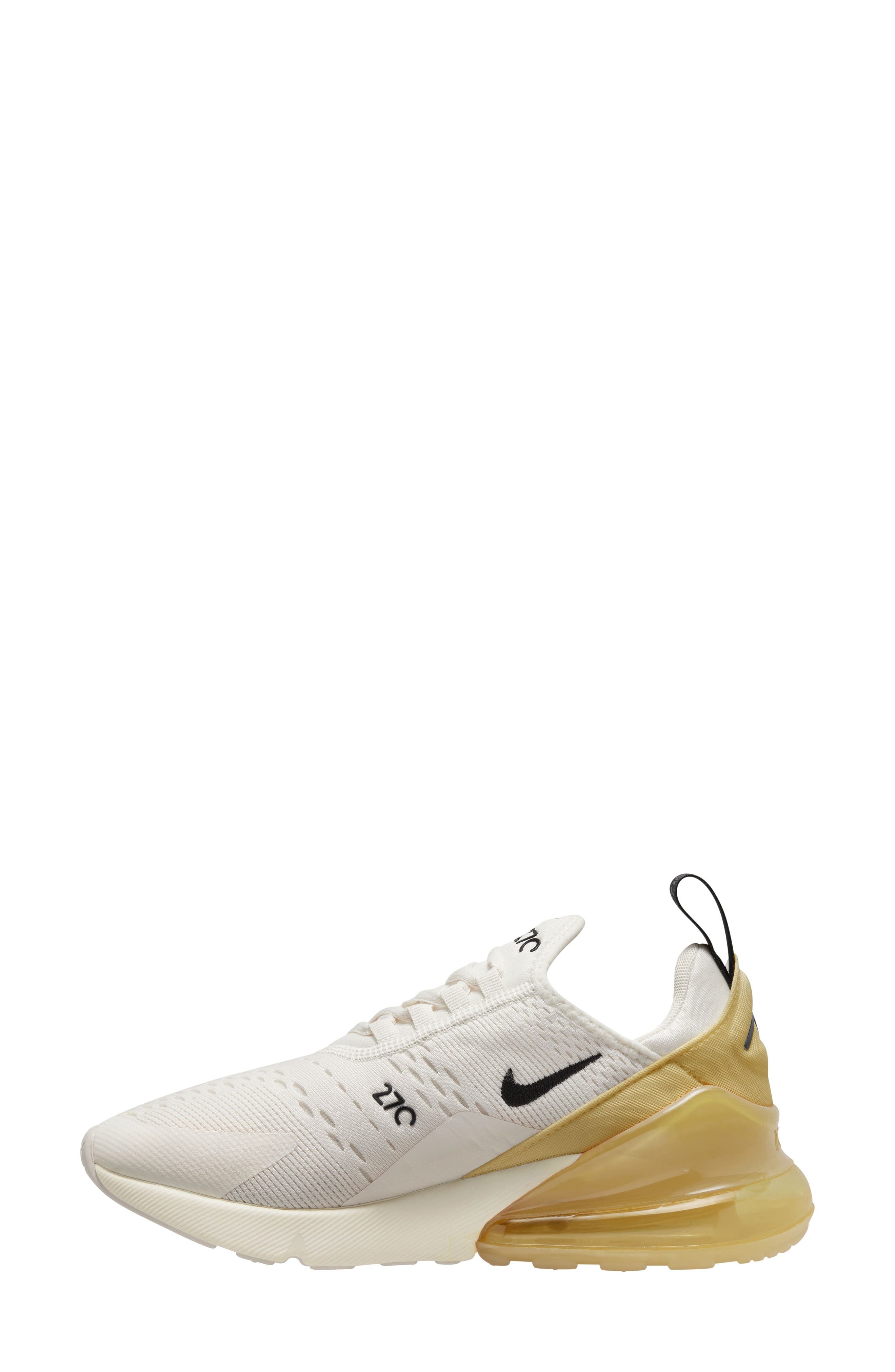 Air Max 270 Sneaker, Alternate, color, BLACK/ SILVER-WHITE
