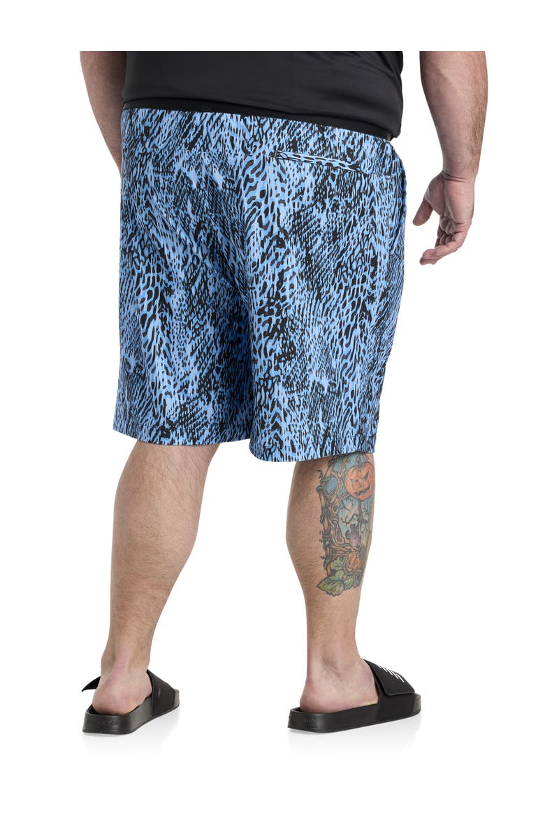 Big & Tall Animal Print Commuter Shorts, Alternate, color, BLUE