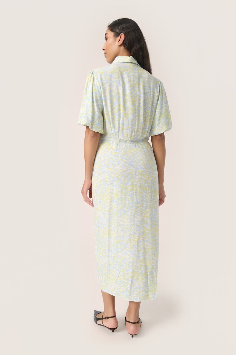 Wynter Midi Half Sleeve Shirt Dress, Alternate, color, Skyway Dizzy Print