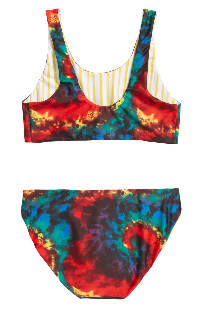 Treasure & Bond Kids' Tie Front Reversible Bikini, Alternate, color,