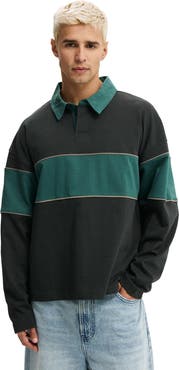 Cotton On Men's Cropped Fit Rugby Polo