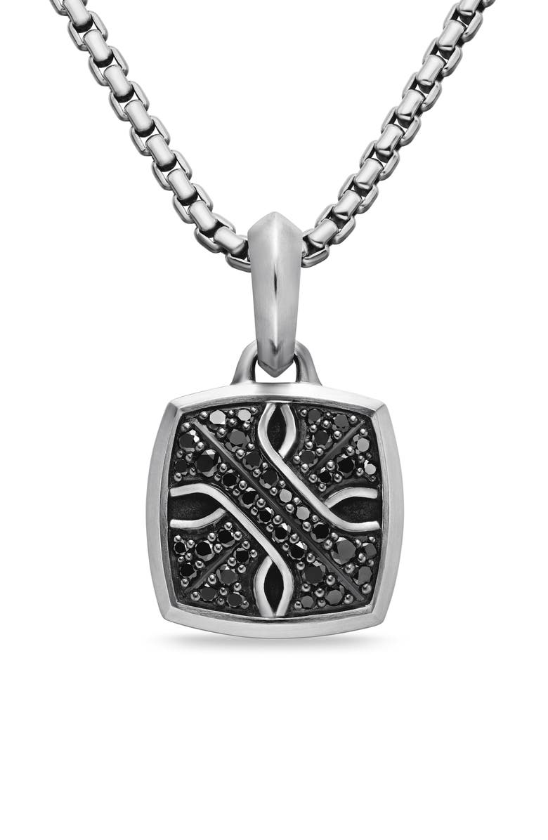 David Yurman Armory<sup>®</sup> Amulet with Pavé Black Diamonds, Main, color,