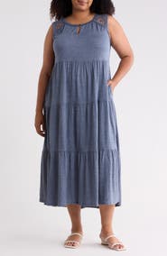 MAX STUDIO Keyhole Sleeveless Maxi Dress