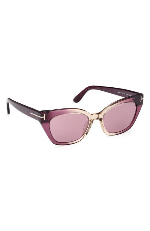 Tom Ford Womens Tr001638 Juliette Cat Eye-frame Acetate Sunglasses In Multi