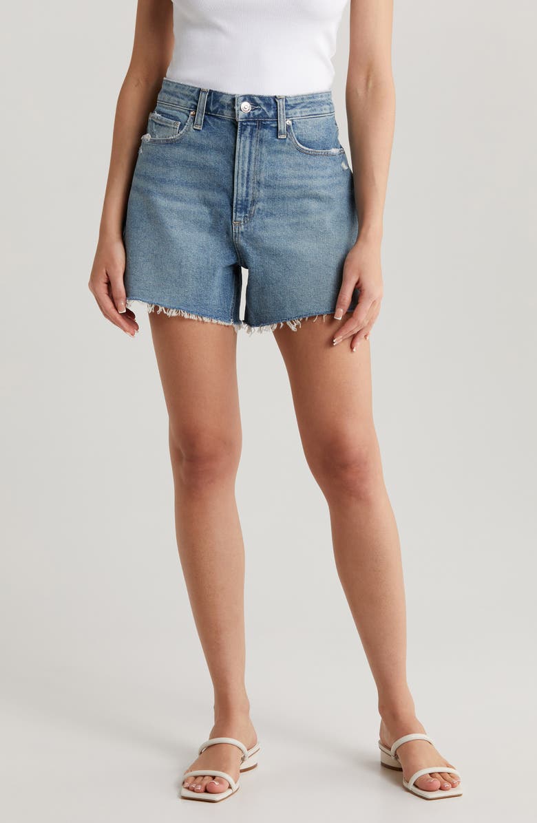 PAIGE Dani High Waist Cutoff Denim Shorts, Main, color,