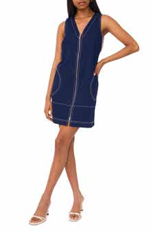 Sleeveless Zip Through A-Line Minidress