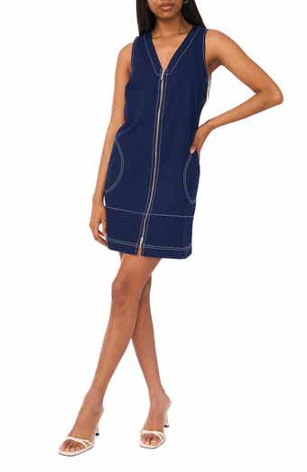 Sleeveless Zip Through A-Line Minidress