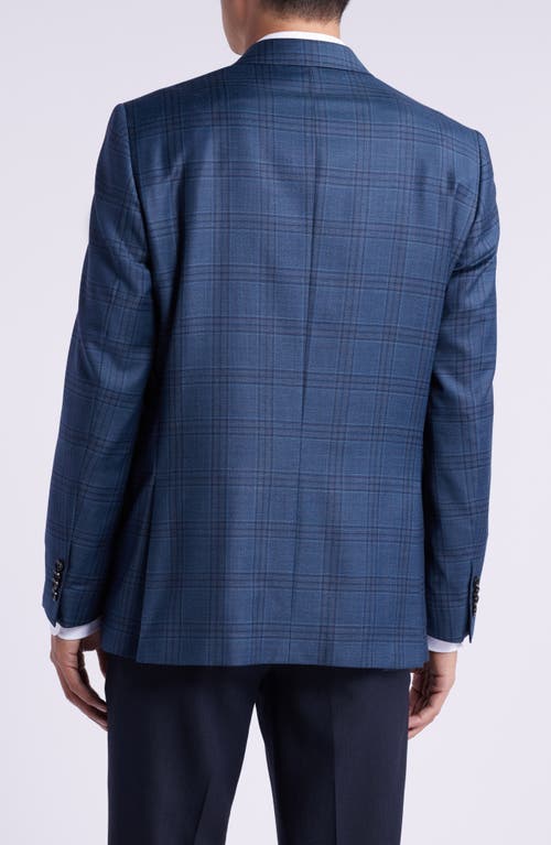 Ted Baker London Jay Slim Fit Plaid Wool Sport Coat In Teal