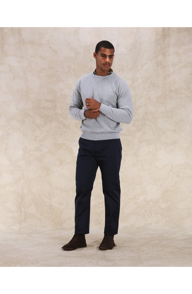 Fortela Maine Heavy Cotton Gabardine Chino Pants, Alternate, color, Navy