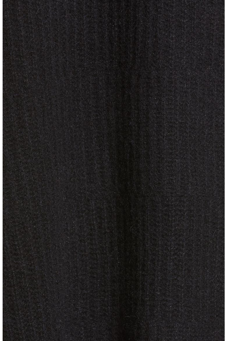 Cashmere Turtleneck Poncho, Alternate, color, BLACK
