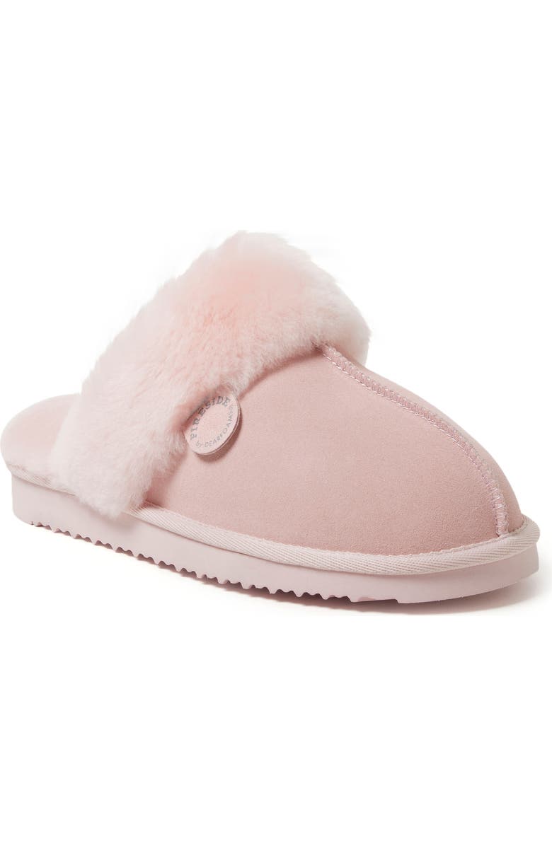 DEARFOAMS Fireside Sydney Genuine Shearling Scuff Slipper, Main, color, Pink