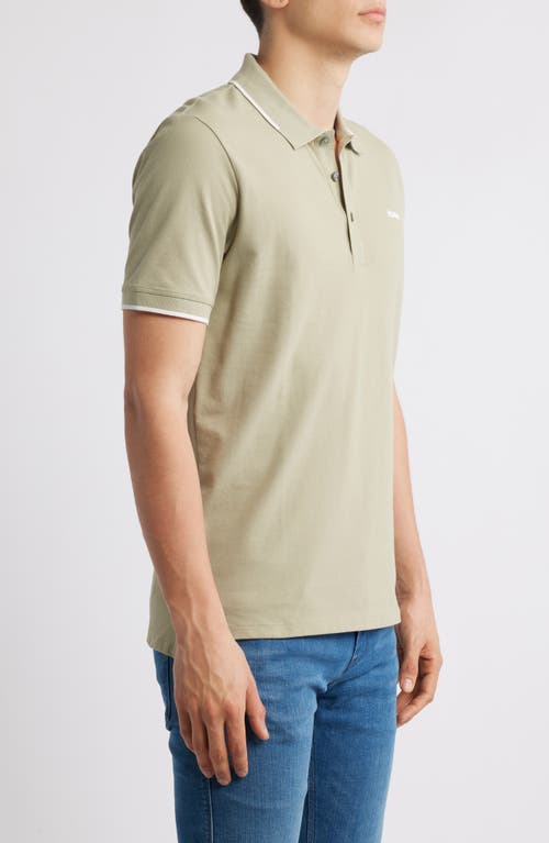 Hugo Boss Hugo Dino Tipped Polo In Open Green