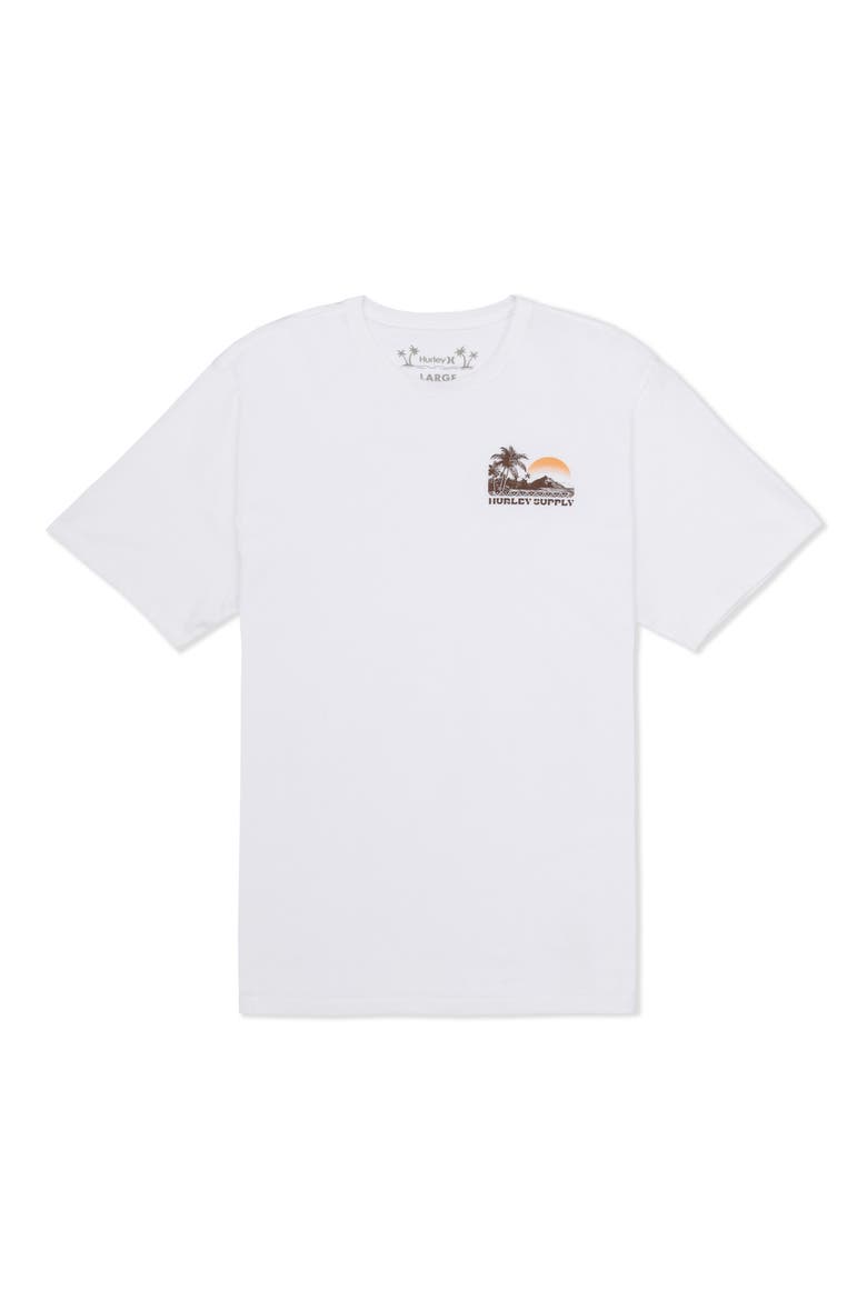 Island Scape Cotton Graphic T-Shirt, Alternate, color, WHITE