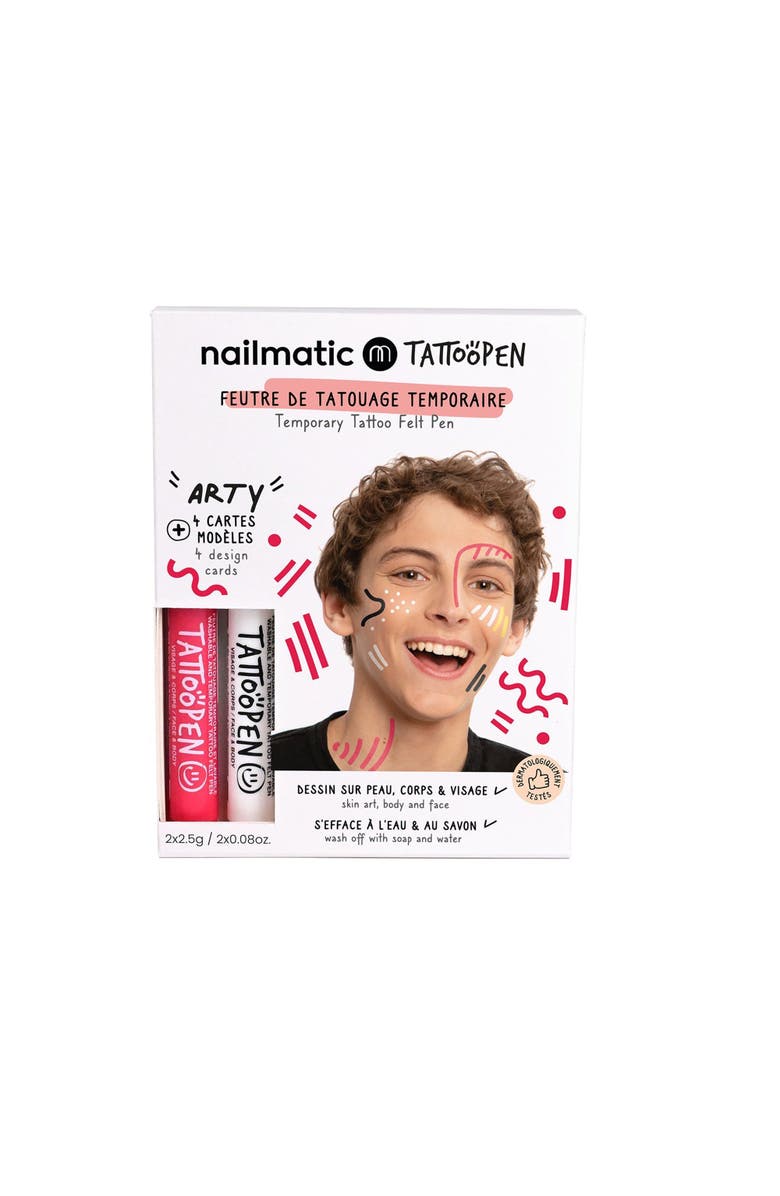 nailmatic Tattoo Pen Set For Kids, Main, color, Arty