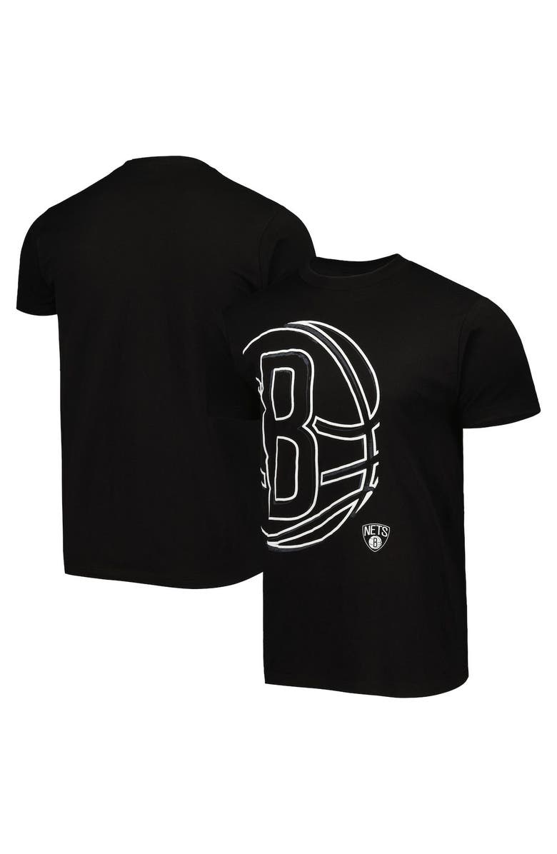 Stadium Essentials Unisex Stadium Essentials Black Brooklyn Nets Element Logo Pop T-Shirt, Alternate, color, Black
