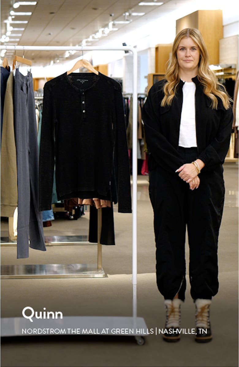 Memphis Waffle Long Sleeve Henley, sales video thumbnail