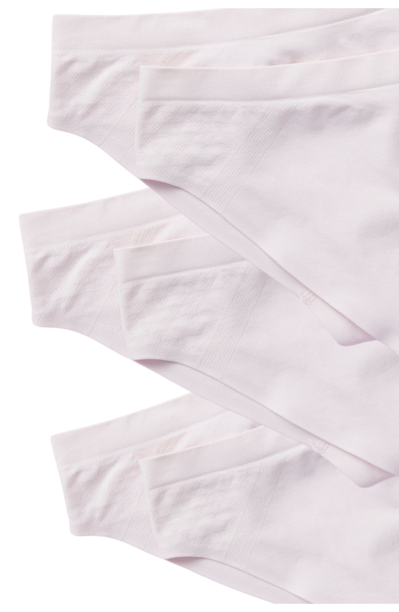 Yellowberry 6PK Seamless Bikini Underwear with Bonded Seam, Alternate, color, Snowflake