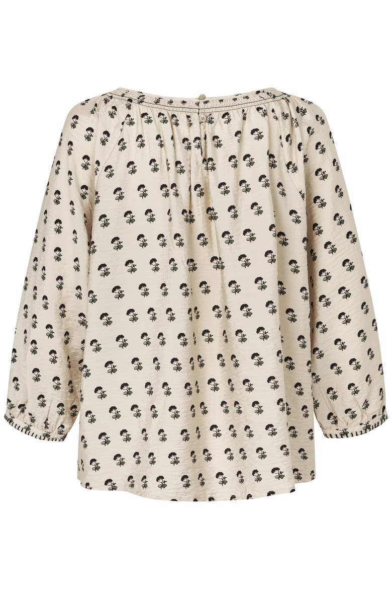 Boat Neck Gathered Blouse, Alternate, color, Olivine