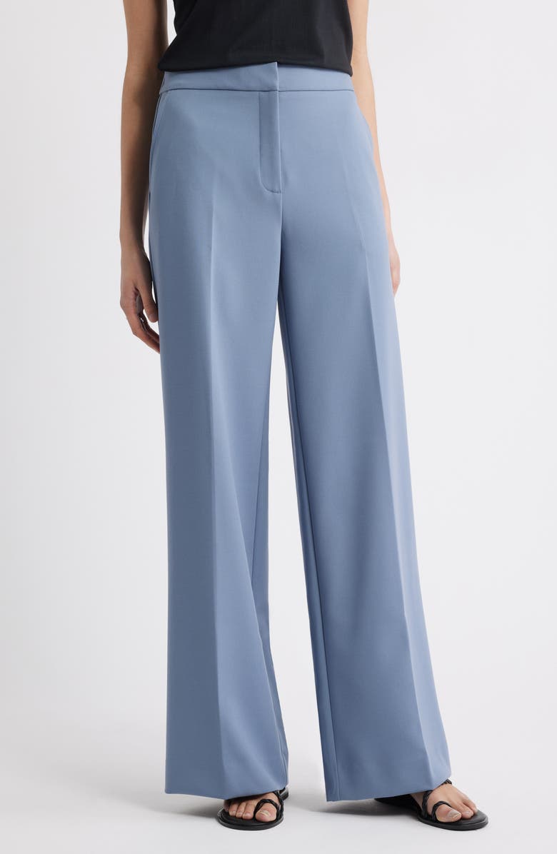 Nordstrom The Lennox Wide Leg Trousers, Main, color, Blue Chip