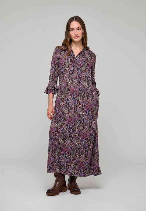 Rosannadea Paisley Print Maxi Dress