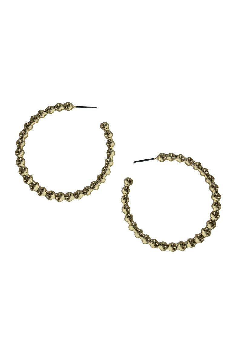 Joyce Ball Hoop Earrings, Main, color, GOLD