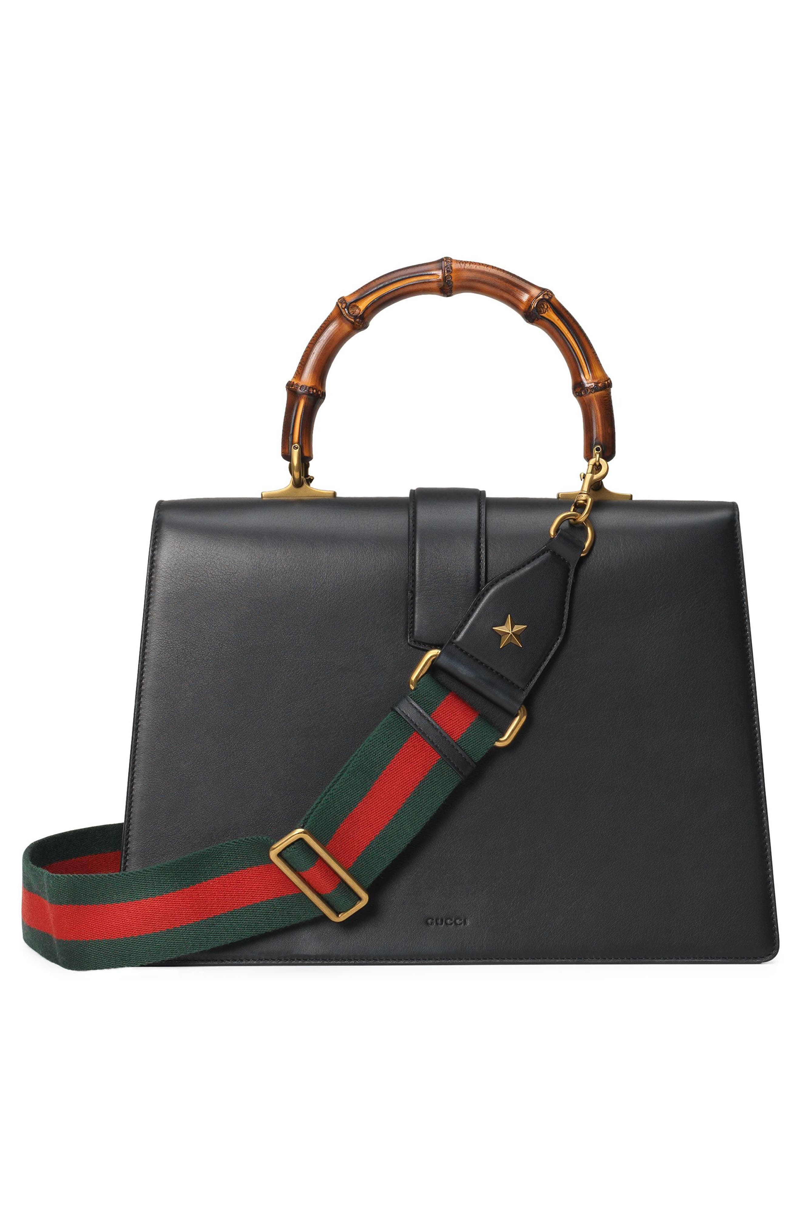 Gucci Large Dionysus Top Handle Leather Shoulder Bag, Alternate, color, 