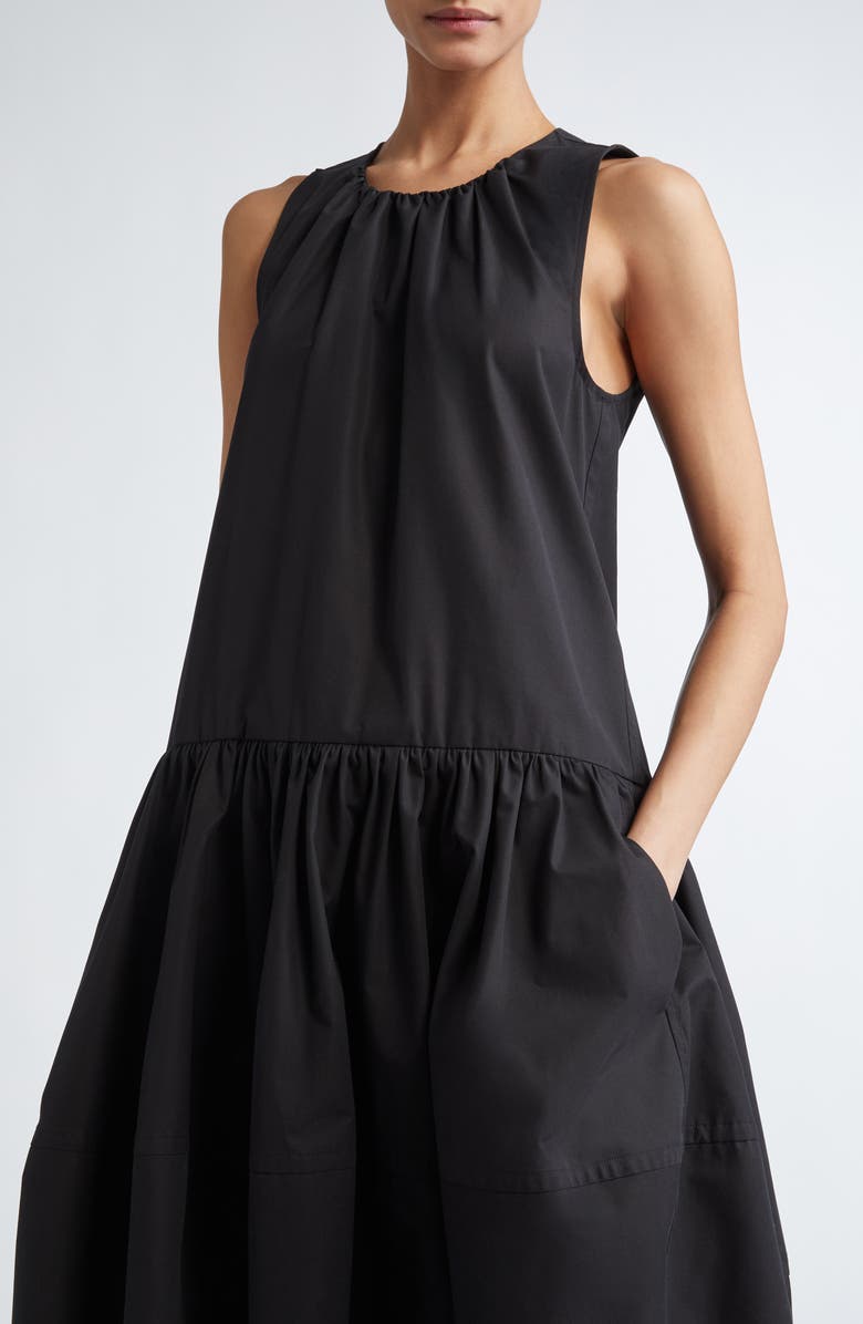 Jil Sander Organic Cotton Poplin High-Low Midi Dress, Alternate, color, 