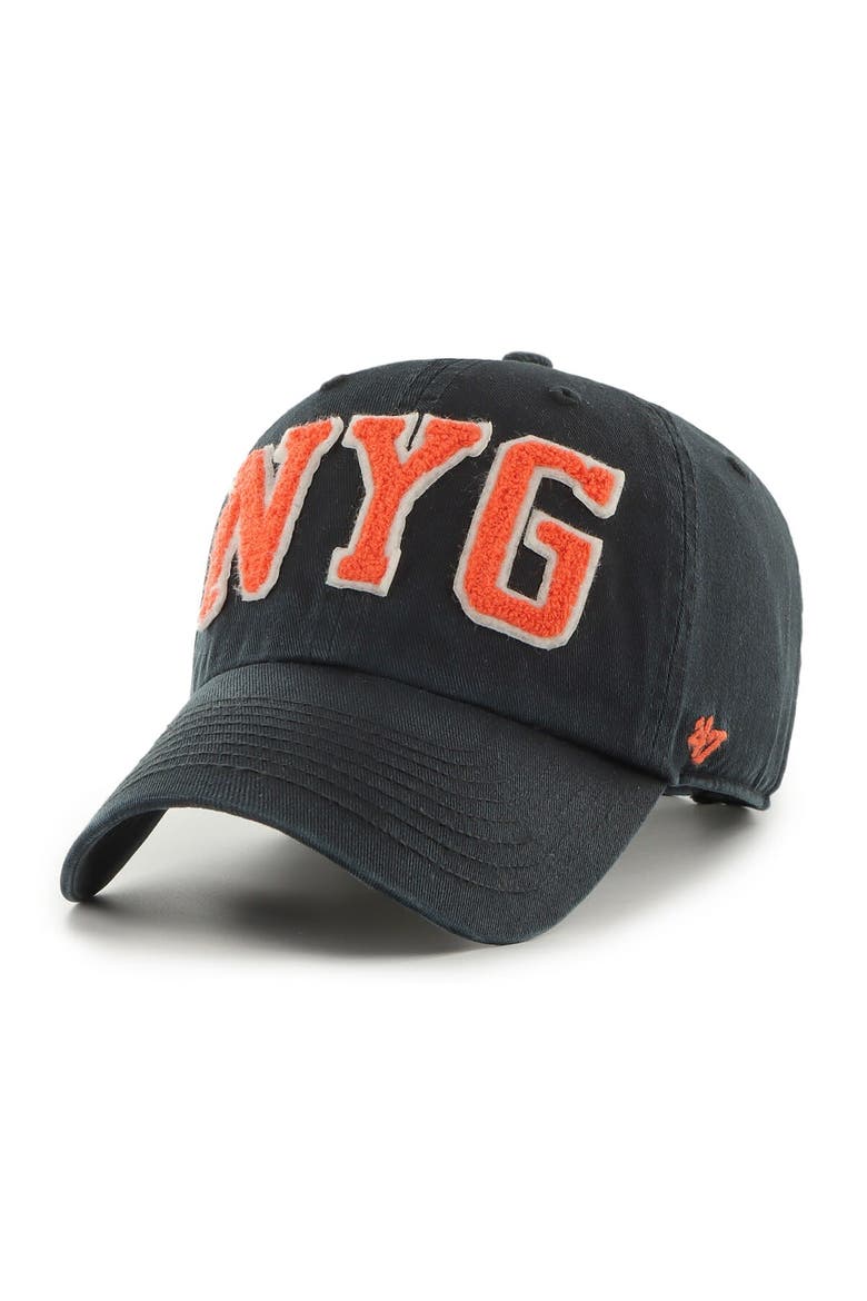 Men's '47 Black New York Giants Cooperstown Collection Hand Off Clean Up Adjustable Hat, Alternate, color, Black