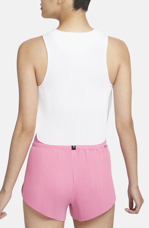 Nike Aeroswift Dri-fit Adv Crop Running Tank Top In White